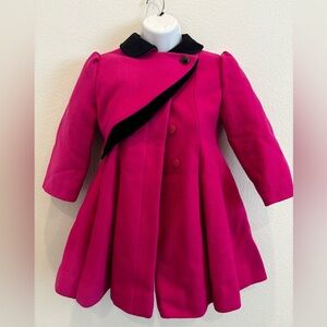 Rothschild Fuchsia and Black Kids Coat size 5
